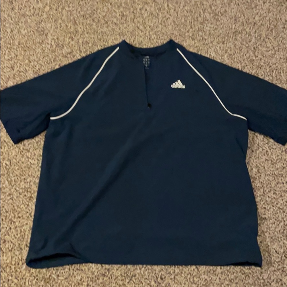 Adidas Mens Baseball 1/4 Zip Windbreaker Size M